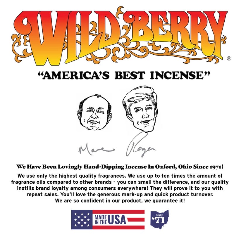 Wild Berry Incense Sticks - Vanilla - Warm Vanilla Bean and Bourbon Scent - Hand Dipped in The USA (100 Count) - Image 5